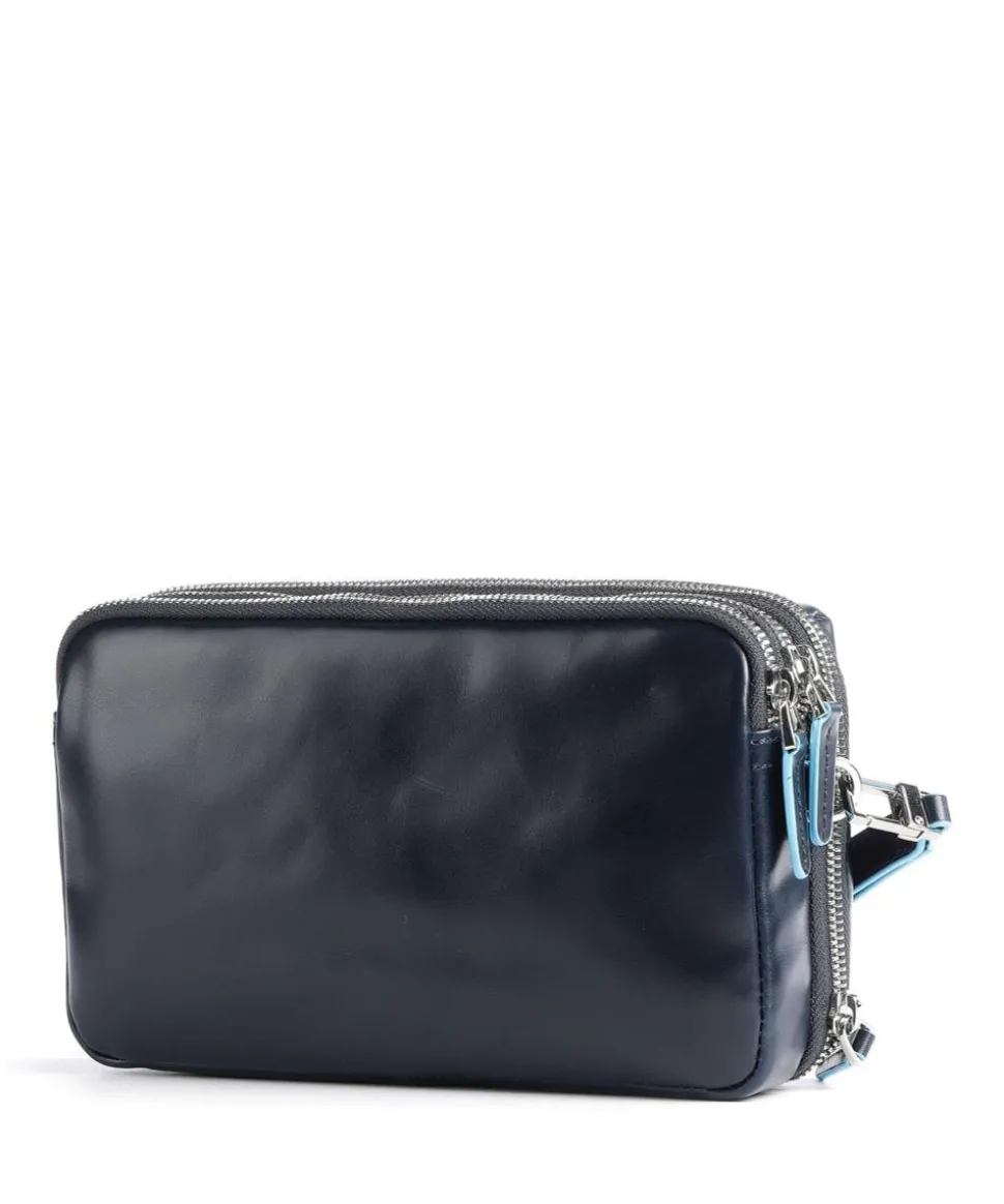 Blue Square Handgelenktasche Rindsleder dunkelblau