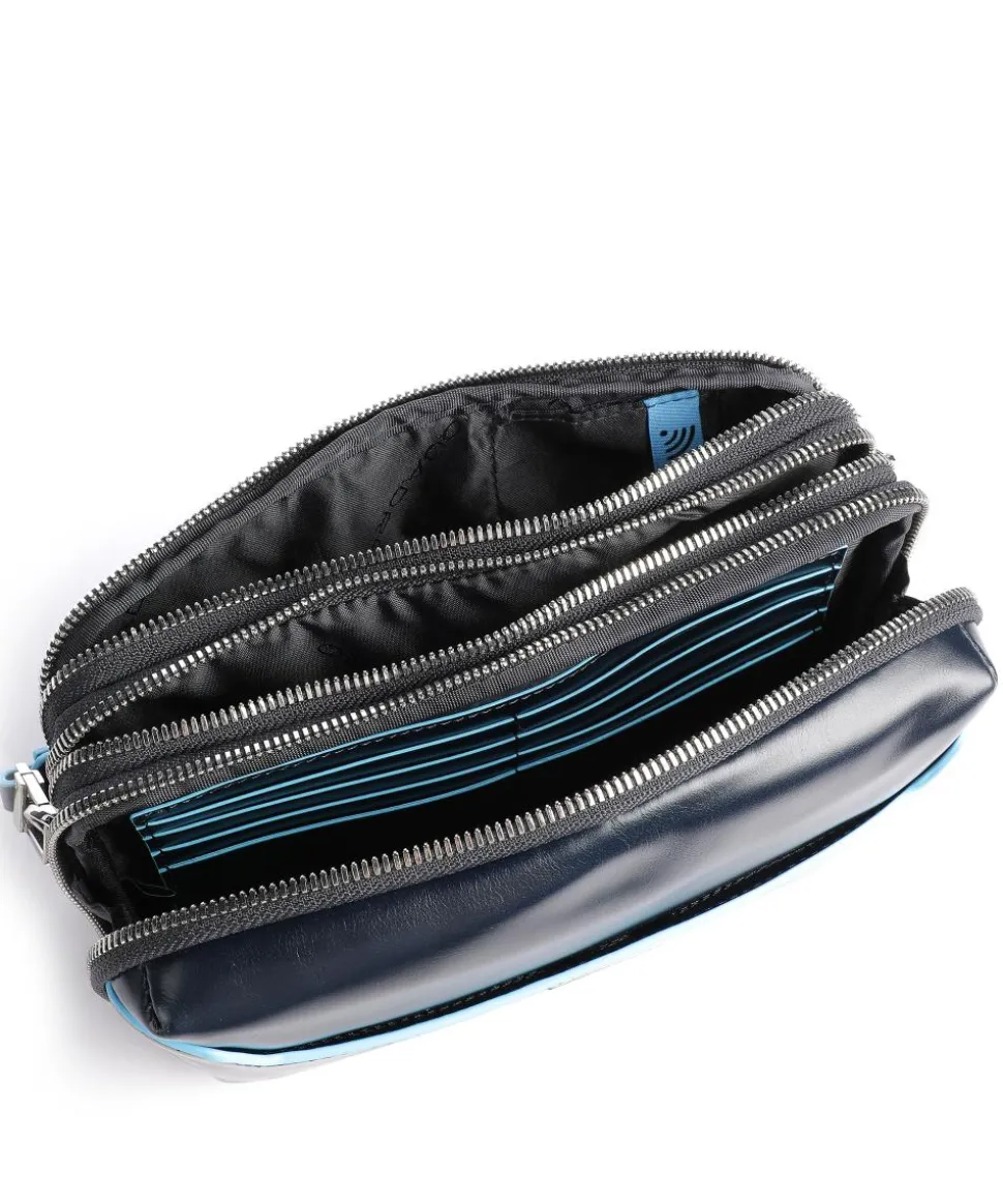 Blue Square Handgelenktasche Rindsleder dunkelblau