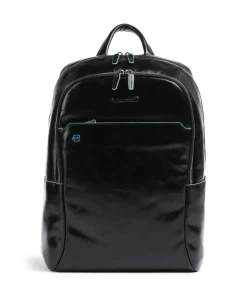 Blue Square Laptop-Rucksack 13″ genarbtes Rindsleder schwarz