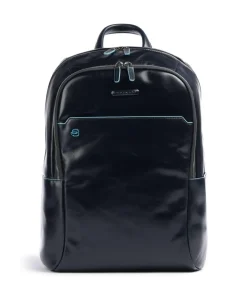 Blue Square Laptop-Rucksack 13″ genarbtes Rindsleder dunkelblau