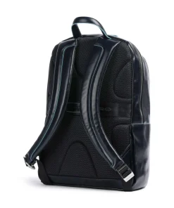 Blue Square Laptop-Rucksack 13″ genarbtes Rindsleder dunkelblau