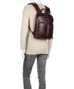 Blue Square Revamp Laptop-Rucksack 13″ Rindsleder mahagoni