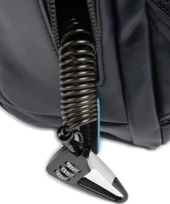 Blue Square Revamp RFID Laptop-Rucksack 14″ fein genarbtes Rindsleder dunkelblau