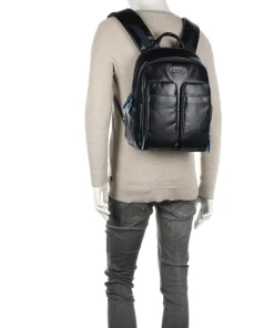 Blue Square Revamp RFID Laptop-Rucksack 14″ Rindsleder navy