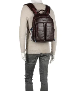 Blue Square Revamp RFID Laptop-Rucksack 14″ Rindsleder mahagoni