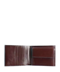 Blue Square RFID Geldbörse Leder mahagoni