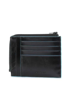Blue Square RFID Kreditkartenetui Leder schwarz