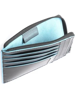 Blue Square RFID Kreditkartenetui Leder schwarz