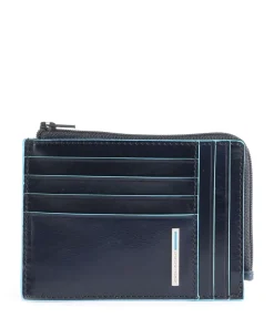 Blue Square RFID Kreditkartenetui Leder dunkelblau