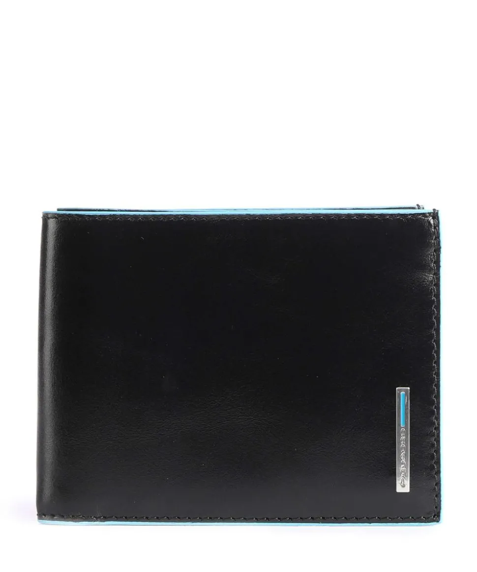 Blue Square RFID Kreditkartenetui Leder schwarz