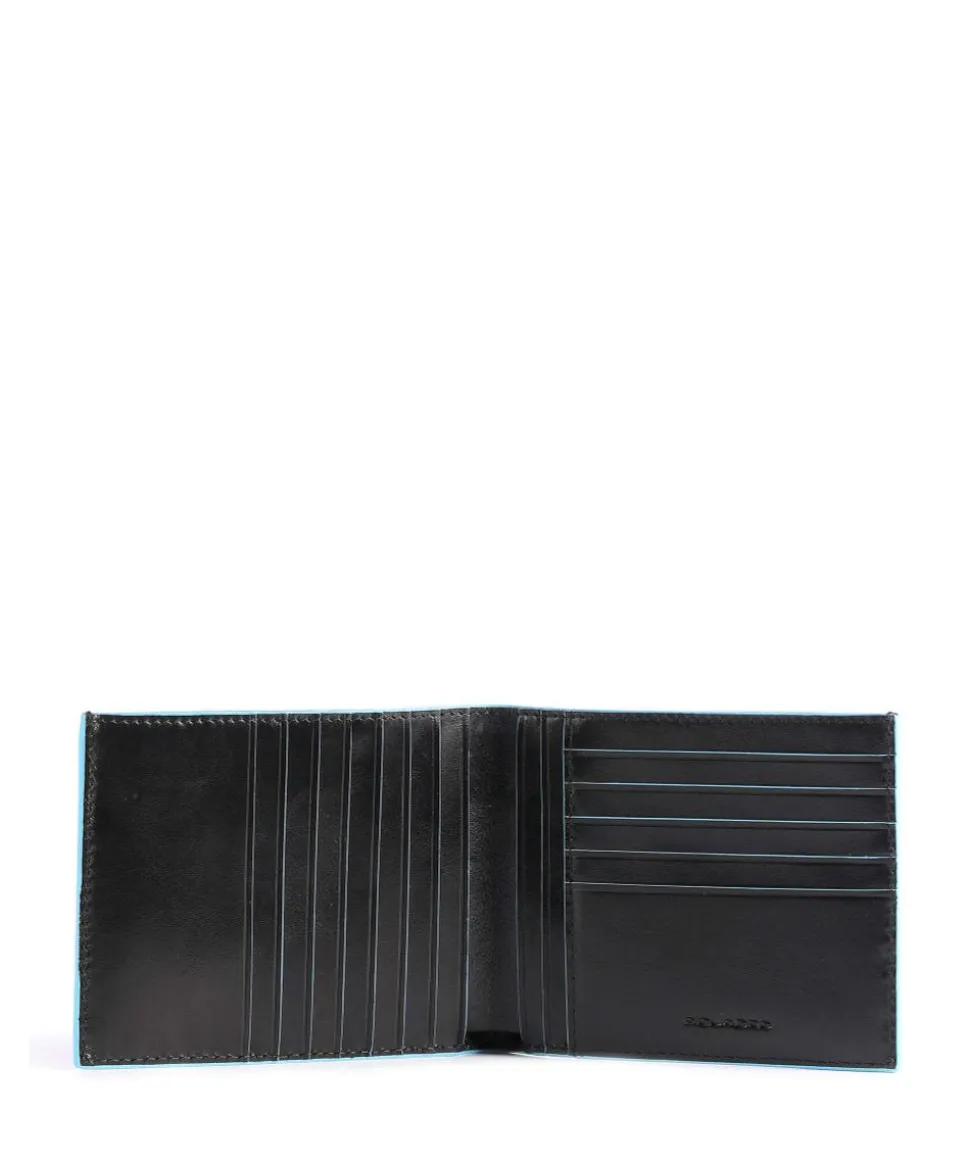 Blue Square RFID Kreditkartenetui Leder schwarz