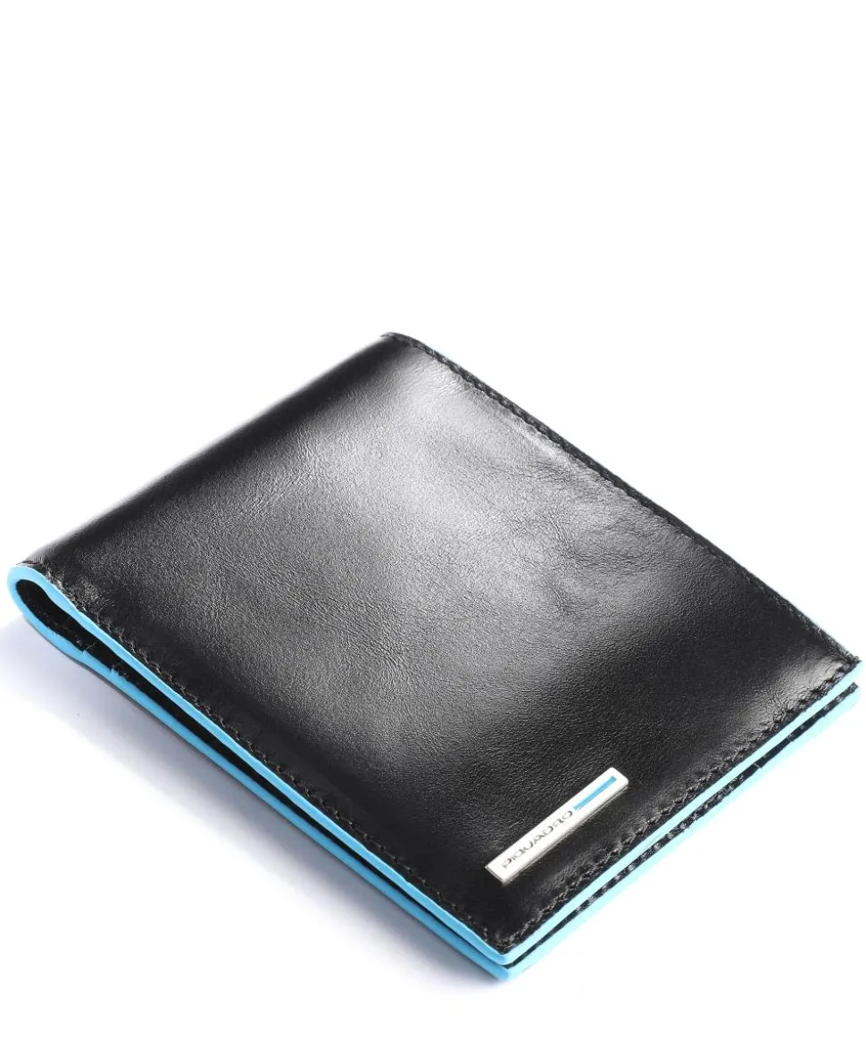 Blue Square RFID Kreditkartenetui Leder schwarz