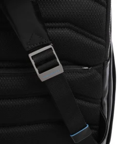 Blue Square Rucksack 15″ fein genarbtes Rindsleder schwarz