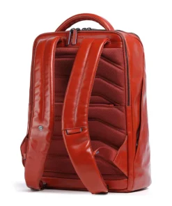 Blue Square Rucksack 15″ fein genarbtes Rindsleder orange