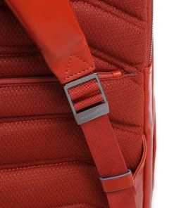 Blue Square Rucksack 15″ fein genarbtes Rindsleder orange