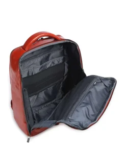 Blue Square Rucksack 15″ fein genarbtes Rindsleder orange