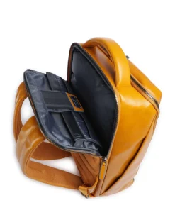 Blue Square Rucksack 15″ fein genarbtes Rindsleder gelb