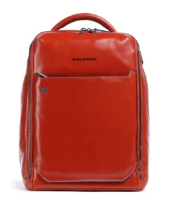 Blue Square Rucksack 15″ fein genarbtes Rindsleder orange