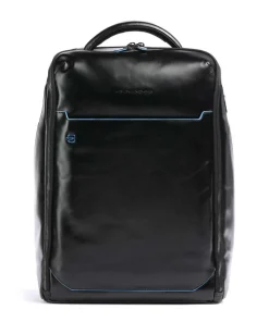 Blue Square Rucksack 15″ fein genarbtes Rindsleder schwarz