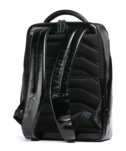 Blue Square Rucksack 15″ fein genarbtes Rindsleder schwarz