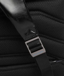 Blue Square Rucksack 15″ fein genarbtes Rindsleder schwarz