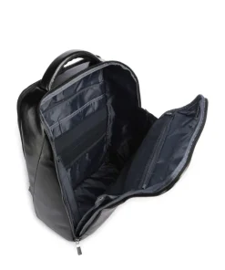 Blue Square Rucksack 15″ fein genarbtes Rindsleder schwarz