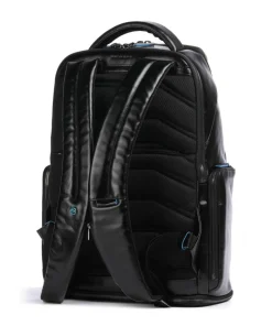 Blue Square Rucksack 15″ fein genarbtes Rindsleder schwarz