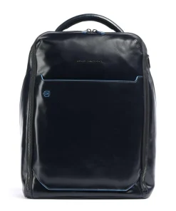 Blue Square Rucksack 15″ fein genarbtes Rindsleder navy