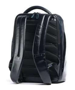 Blue Square Rucksack 15″ fein genarbtes Rindsleder navy