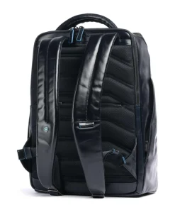 Blue Square Rucksack 15″ fein genarbtes Rindsleder navy