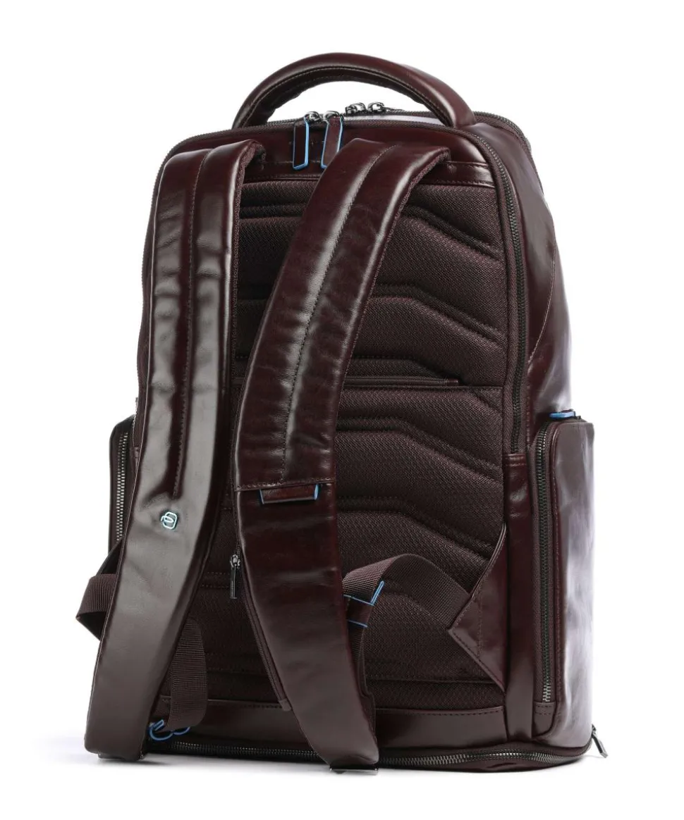 Blue Square Rucksack 15″ fein genarbtes Rindsleder dunkelbraun