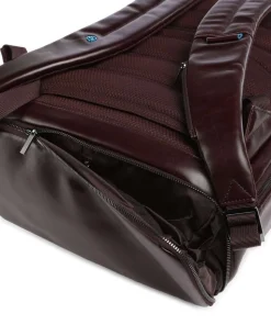 Blue Square Rucksack 15″ fein genarbtes Rindsleder dunkelbraun