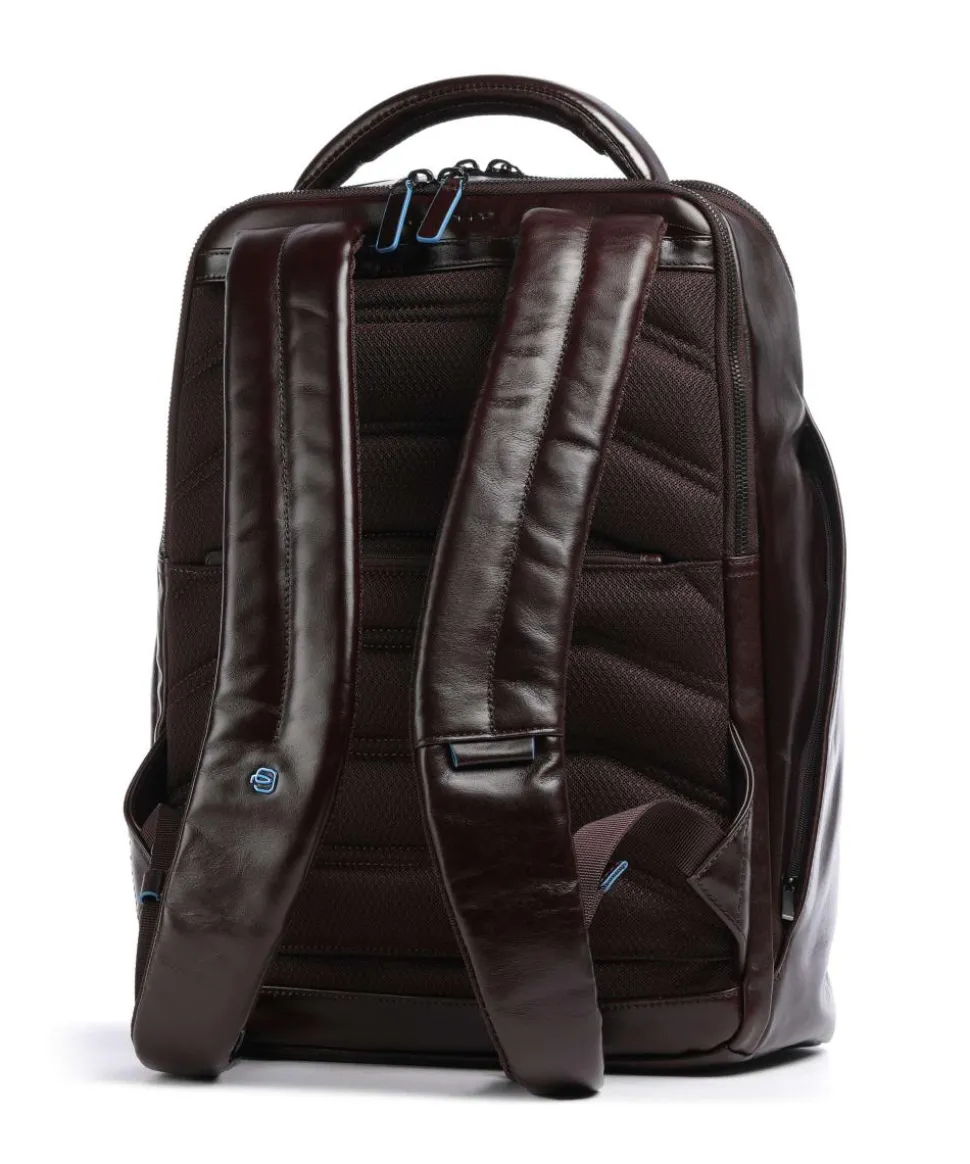 Blue Square Rucksack 15″ fein genarbtes Rindsleder dunkelbraun