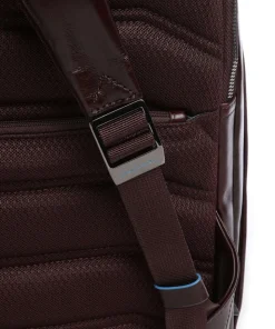 Blue Square Rucksack 15″ fein genarbtes Rindsleder dunkelbraun