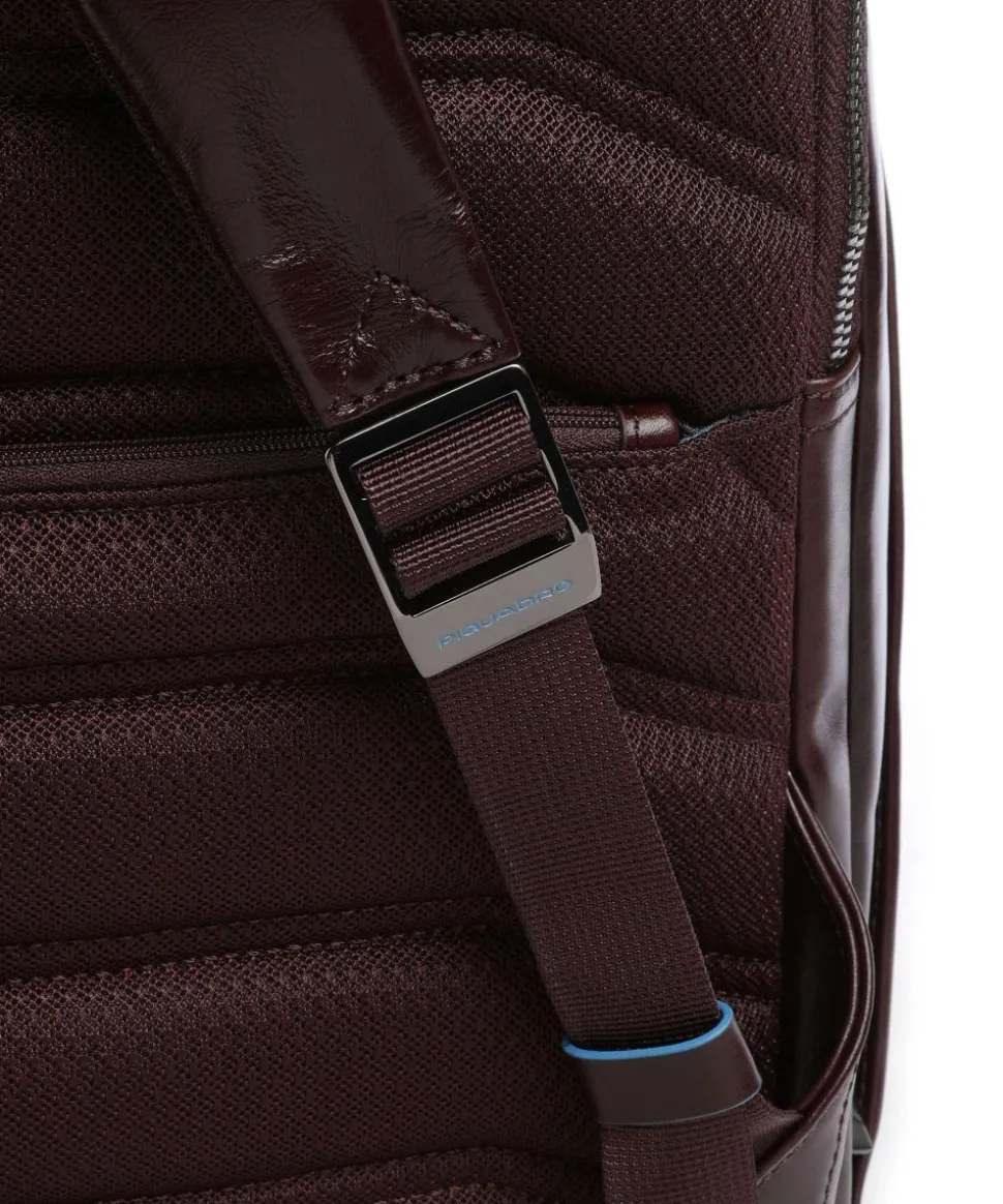 Blue Square Rucksack 15″ fein genarbtes Rindsleder dunkelbraun