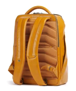 Blue Square Rucksack 15″ fein genarbtes Rindsleder gelb