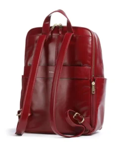 Blue Square Rucksack fein genarbtes Rindsleder dunkelrot