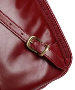 Blue Square Rucksack fein genarbtes Rindsleder dunkelrot