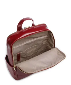 Blue Square Rucksack fein genarbtes Rindsleder dunkelrot