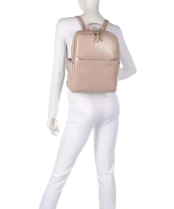 Blue Square Rucksack fein genarbtes Rindsleder altrosa