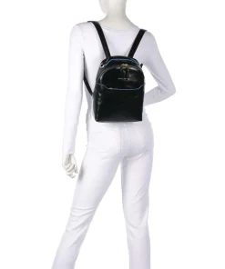 Blue Square Rucksack fein genarbtes Rindsleder schwarz