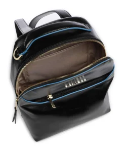 Blue Square Rucksack fein genarbtes Rindsleder schwarz