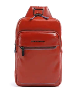 Blue Square Slingbag fein genarbtes Rindsleder orange