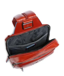 Blue Square Slingbag fein genarbtes Rindsleder orange