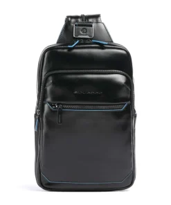 Blue Square Slingbag fein genarbtes Rindsleder schwarz