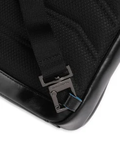 Blue Square Slingbag fein genarbtes Rindsleder schwarz