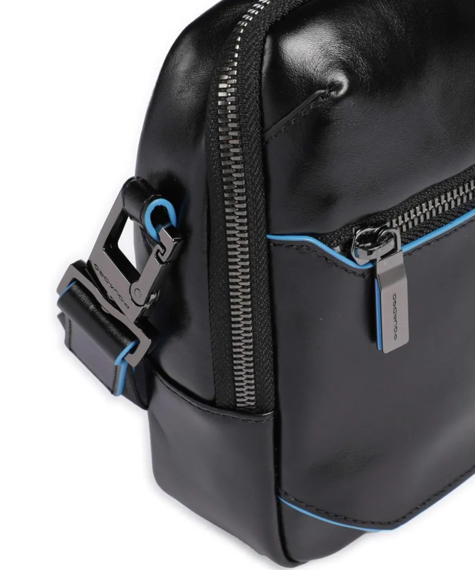 Blue Square Umhängetasche fein genarbtes Rindsleder schwarz