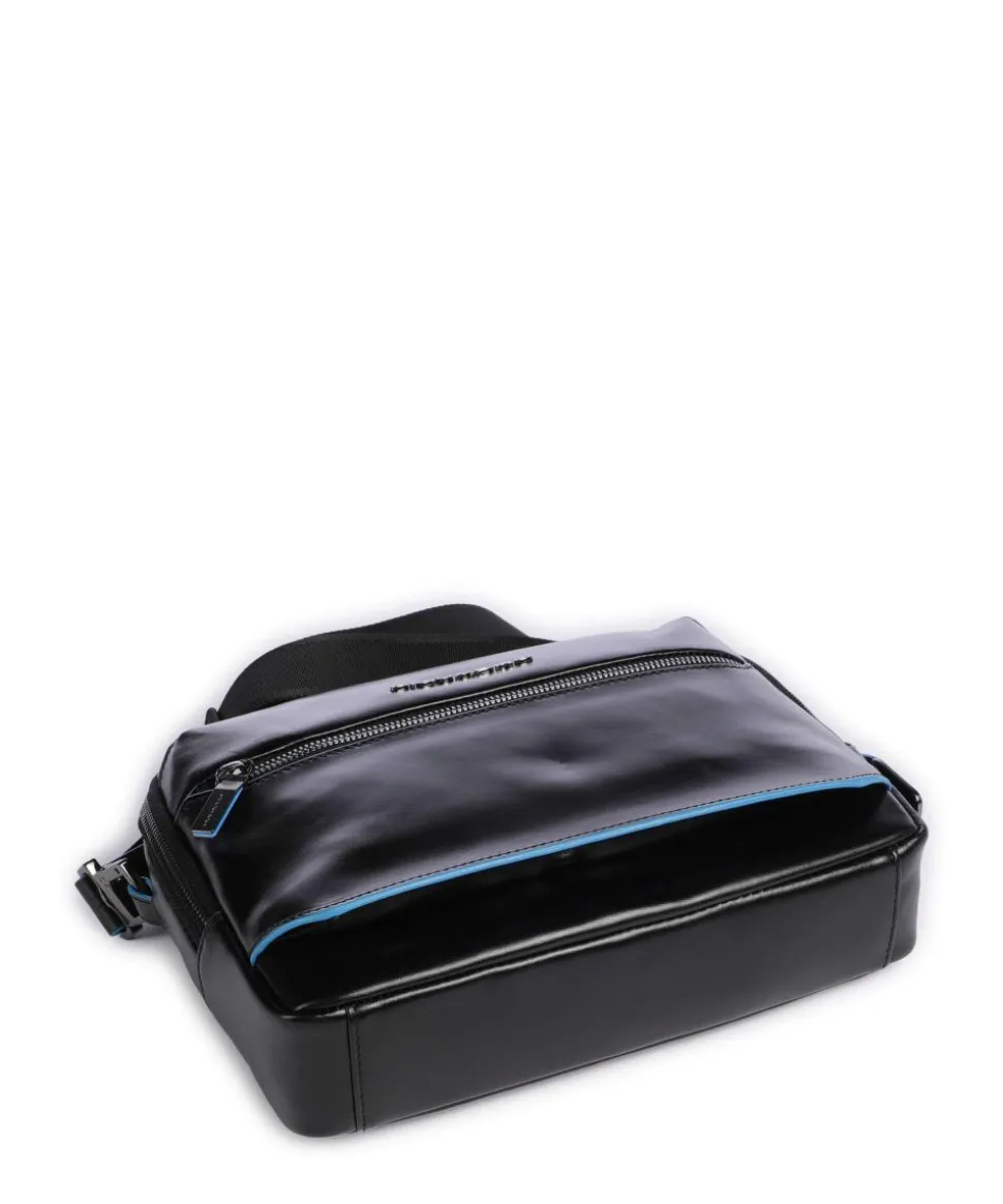 Blue Square Umhängetasche fein genarbtes Rindsleder schwarz