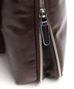 Blue Square Umhängetasche Leder mahagoni