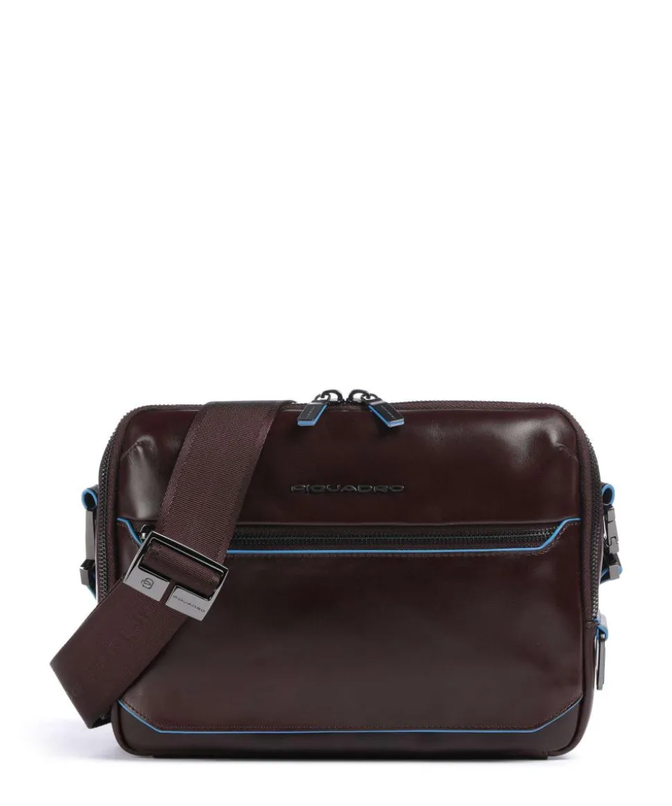 Blue Square Umhängetasche fein genarbtes Rindsleder dunkelbraun